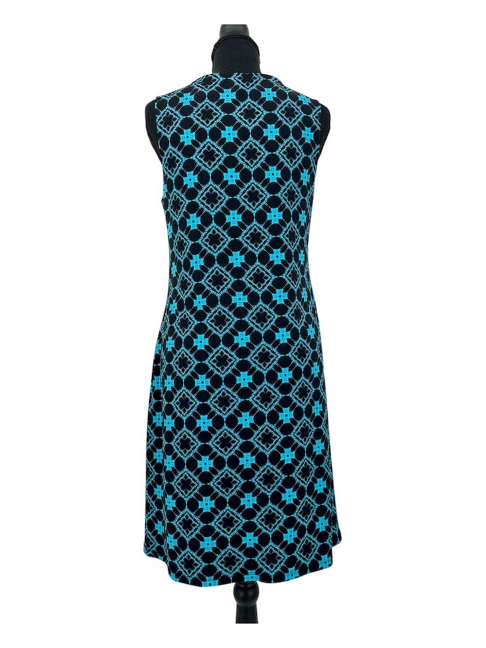 Black Dress with Pop of Color Sleeveless  Dress Size M Shift Sheath - Picture 2 of 12